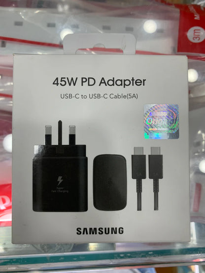 Samsung 45w Super Fast Charger with C to C Cable