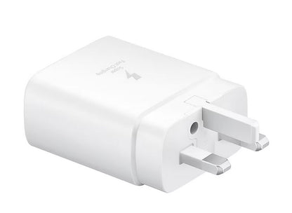 Samsung 45w 2.0 Supported  Super Fast Charger with Type-C to C Cable (2025 Stock updated Chip) Black & White colour